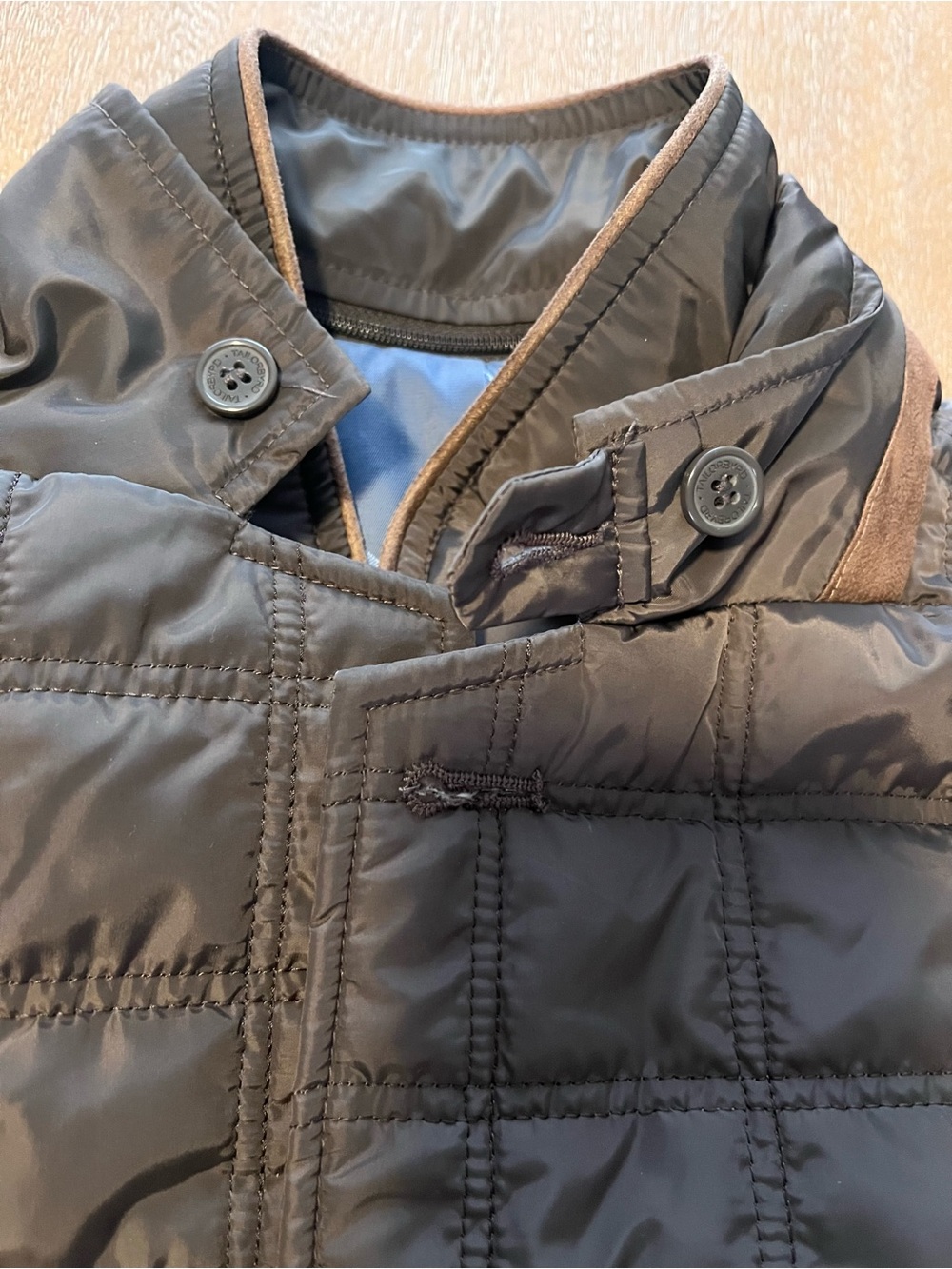 Taylorbyrd Quilted XL Brown Jacket Mens Jacket Removable Collar - Picture 6 of 10